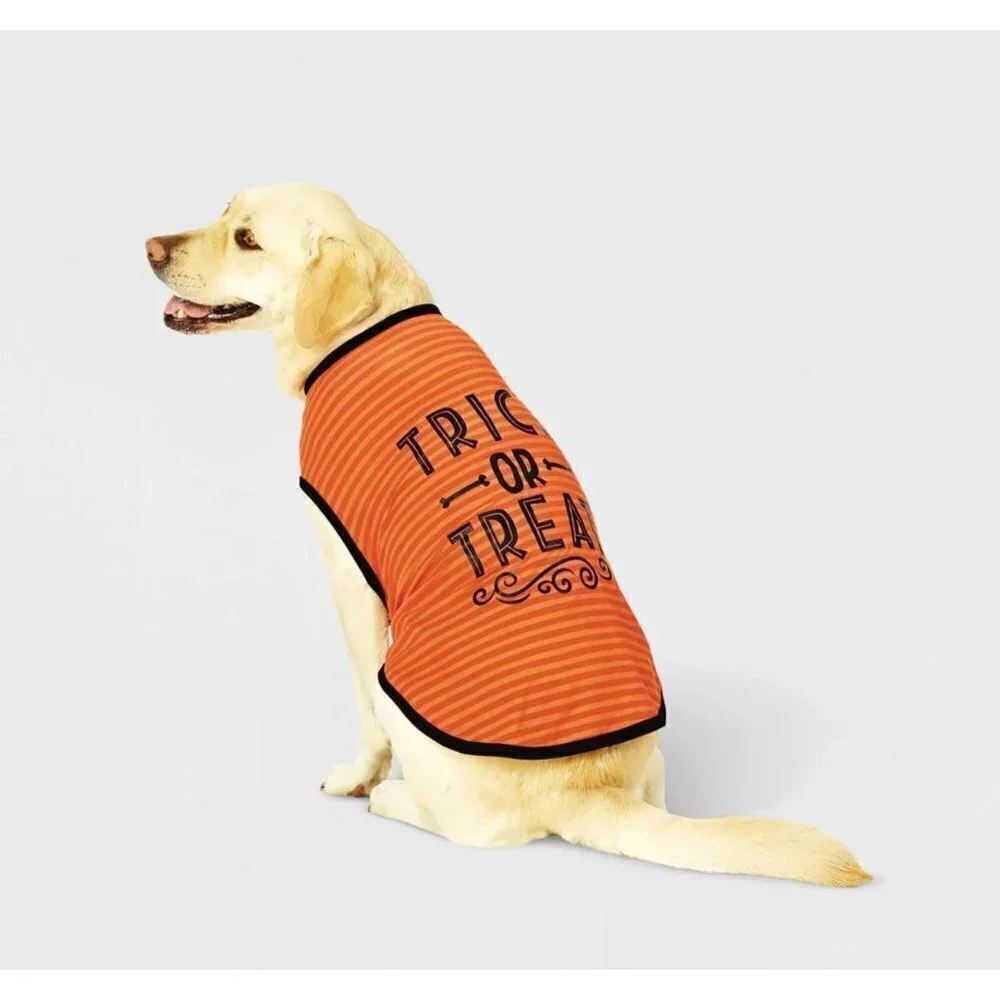 Target Hyde and Eek Halloween Trick or Treat Graphic Dog and Cat T-Shirt Orange